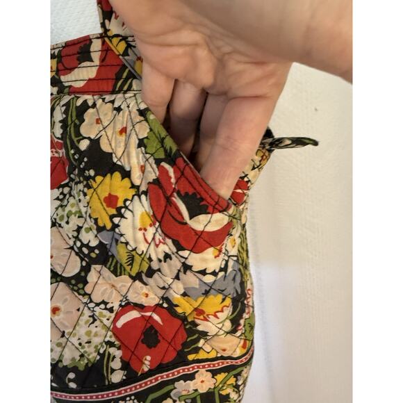 VERA BRADLEY ANGLE TOTE POPPY FIELDS Bag Rolled Handles Retired Pattern‎ - Picture 6 of 14